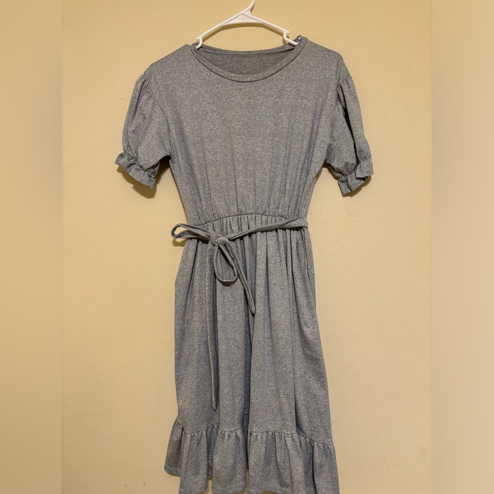 USED Puff + Flare Midi Dress | Belted | Small